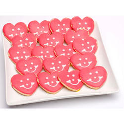 Mini Heart Shaped Smiley Cookies