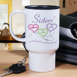 Personalized Sisters Travel Mug