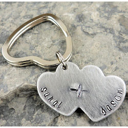 My Heartbeat Personalized Hand Stamped Key Chain or Necklace