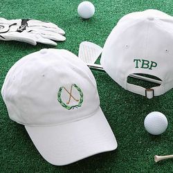 Golf Fan Personalized White Sports Cap
