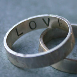 Hammered Sterling Silver I Love You Ring