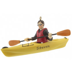 Personalized Kayak Christmas Ornament