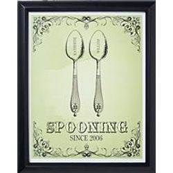Couple's Personalized Spooning Print