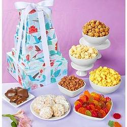 Hummingbird Garden Snacks and Sweets Gift Tower