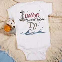 Baby's Personalized Boatin' Buddy Bodysuit