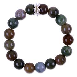 Intersection Agate Beaded Stretch Bracelet