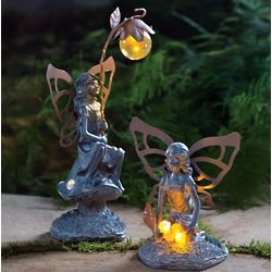 Solar Fairy Garden Statues