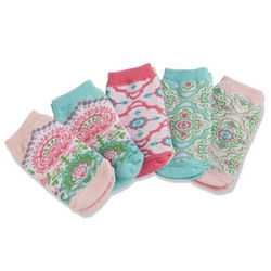 5 Pairs of Baby Girl's Paisley Socks