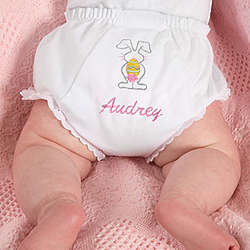 Embroidered Easter Bunny Diaper Cover