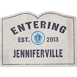 Entering Your Town Personalized Doormat