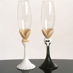 Black Tie Collection Toasting Glasses