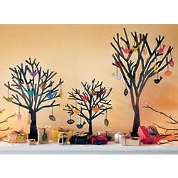 Wooden Winter Ornament Trees