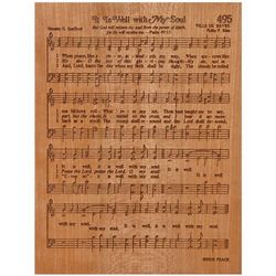 It is Well with My Soul Etched Wood Hymn Plaque