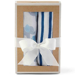 Layette Boy Swaddle Blankets Gift Box