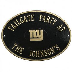 New York Giants Personalized Metal Plaque