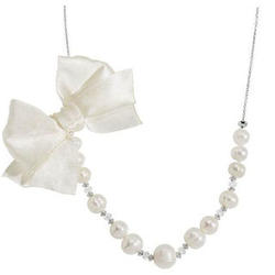 Honora Freshwater Cultured Pearl & Crystal Necklace with Bow