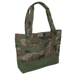 Camouflage Nylon Tote Bag with Padded Tablet Pocket