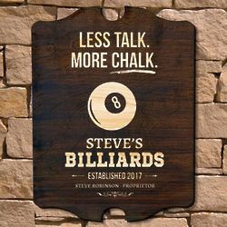 Personalized Billiards Wall Sign