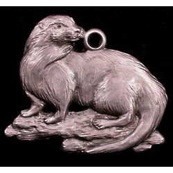 Pewter Otter Ornament