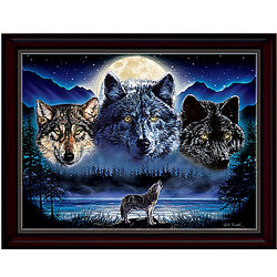 Vivi Crandall's Illuminated Wolf Art