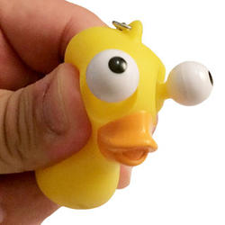Eye Popping Rubber Ducky Keychain