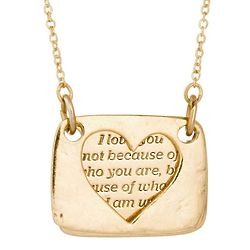 Foxy Love Note Necklace in Gold
