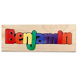 Personalized Primary Colors Name Board Puzzle with 1 to 6 Letters