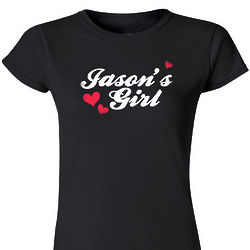 His Girl Personalized Scoop Neck T-Shirt