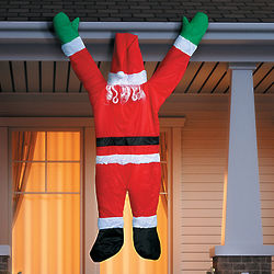 Gutter Hanging Santa Outdoor Christmas Decoration