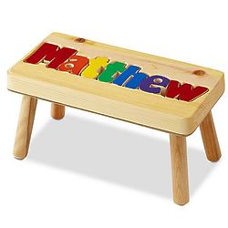 Personalized Puzzle Name Stool