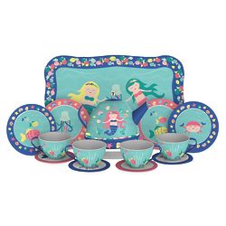 Girl's Mermaid Tin Tea Set