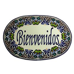 Bienvenidos Talavera Ceramic Welcome Sign