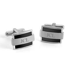 Wrapped Black Cuff Links