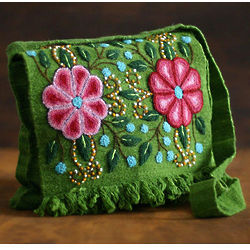 Aymara Flower Peruvian Wool Messenger Bag