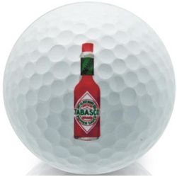 Tabasco Bottle Design Golf Balls
