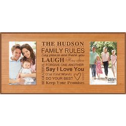 Family Rules Personalized Dual Picture Frame