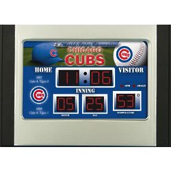 MLB Chicago Cubs Scoreboard Desk Clock