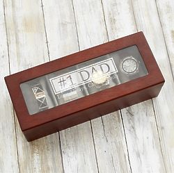Engraved Number 1 Dad Watch Box