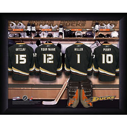 Personalized Anaheim Ducks Locker Room Print