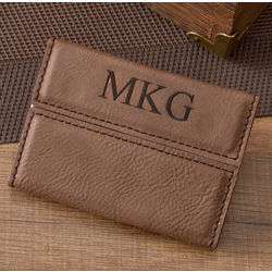Personalized Leather Business Card Case