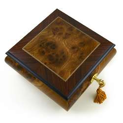 Classic Wood Inlay Musical Jewelry Box