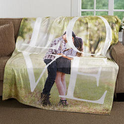 Love Personalized Photo Fleece Blanket