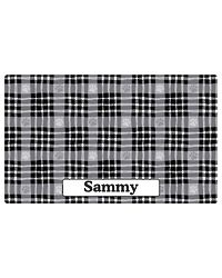 Personalized Black Plaid Dog or Cat Placemat