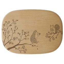 Etched Woodland Beech Cheese Board