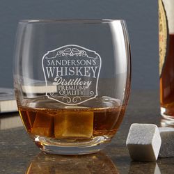 Personalized on the Rocks Rocks Glass and Whiskey Stones