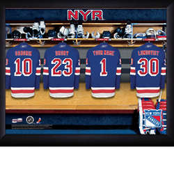 Personalized NHL New York Rangers Locker Room Print