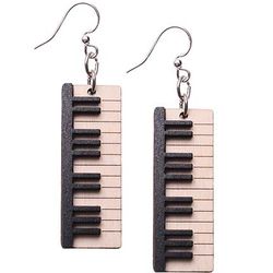 Wooden Piano Earrings
