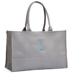 Personalized Initial Solid Tote Bag