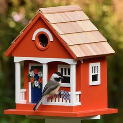 Spring Cottage Red Birdhouse