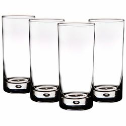 8 Red Series Bubble 17-Ounce Highball Glasses
